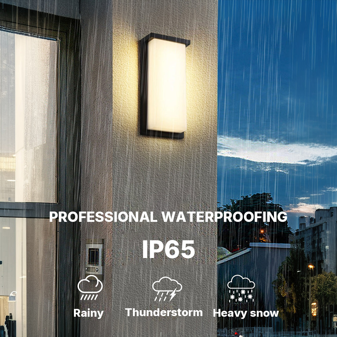 Professional waterproof IP65 rated wall lights withstanding heavy rain and weather conditions