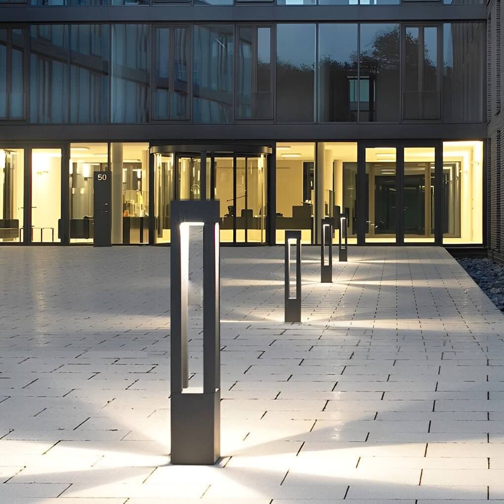 Black Aluminum Garden LED 7W 4 - Beam Landscape Bollard Lights