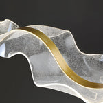 Waves Acrylic Ribbon Streamers LED Modern Chandeliers with LED Strip - Lamp Outdoor