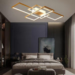 Multi Rectangle Large Flush Mount Ceiling Light with 3 Integrated Tiered Lights - Lamp Outdoor