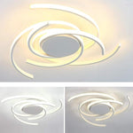 30 Inch Swirls Circle Abstract LED Flush Mount Ceiling Light - Lamp Outdoor