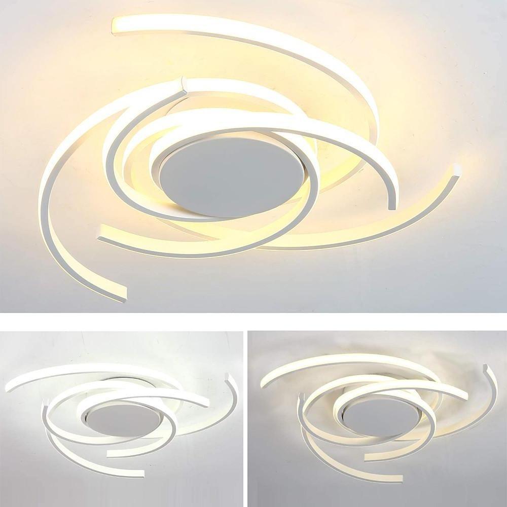 30 Inch Swirls Circle Abstract LED Flush Mount Ceiling Light - Lamp Outdoor