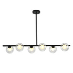 Nordic Style Modern Design Sphere Chandelier Metal Glass Ceiling Light 6 Bulbs - Lamp Outdoor