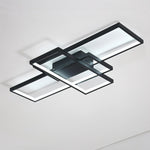 Multi Rectangle Large Flush Mount Ceiling Light with 3 Integrated Tiered Lights - Lamp Outdoor