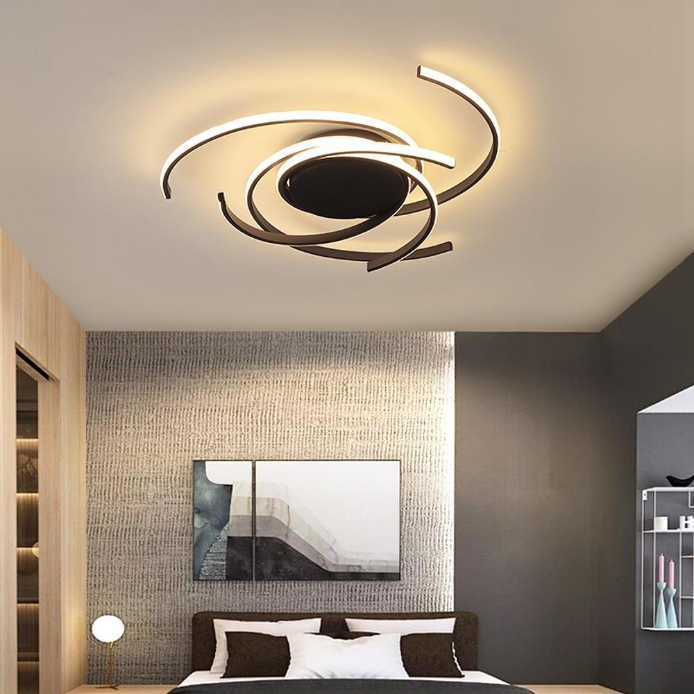Abstract Curve Dimmable LED Nordic Ceiling Lights Flush Mount Lighting - Lamp Outdoor