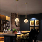 Distressed Globe Hallway Pendant Light Metal Acrylic Ceiling Lights - Lamp Outdoor