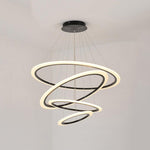 4-ring Geometric LED Modern Chandelier Pendant Light Hanging Lamp Island Lights - Lamp Outdoor