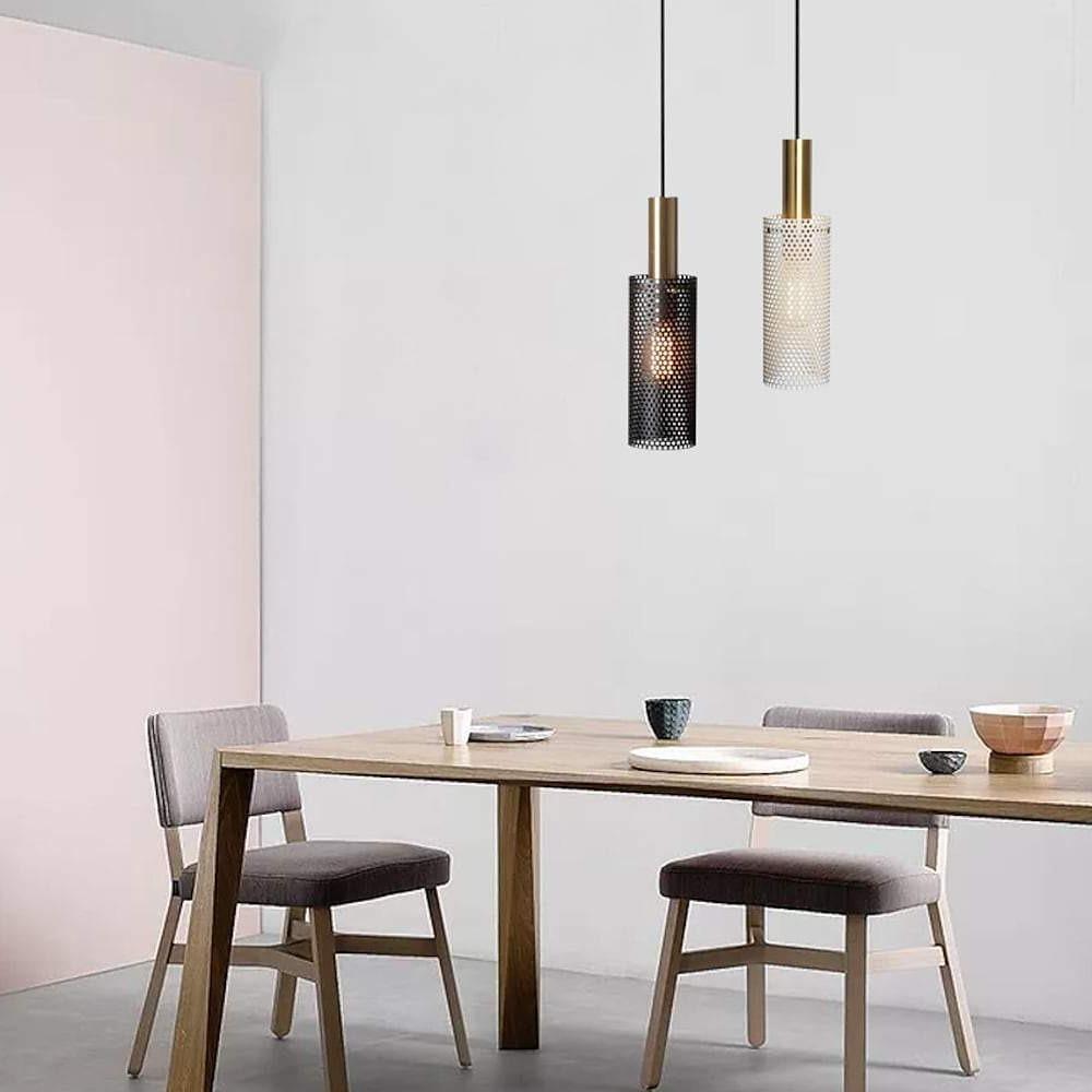 Cylinder Hanging Pendant Lights Metal Modern LED Ceiling Lights - Lamp Outdoor