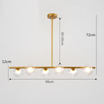 Nordic Style Modern Design Sphere Chandelier Metal Glass Ceiling Light 6 Bulbs - Lamp Outdoor