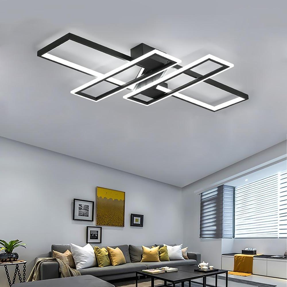 4 Rectangle LED Modern Ceiling Lights Flush Mount Lighting Ceiling Lamp - Lamp Outdoor