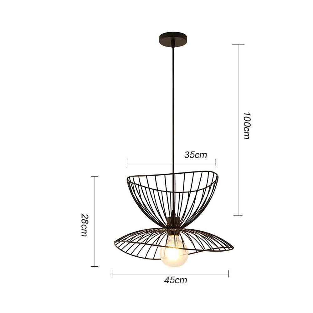 Artistic Double Wire Basket LED Vintage Pendant Lighting Hanging Lamp - Lamp Outdoor