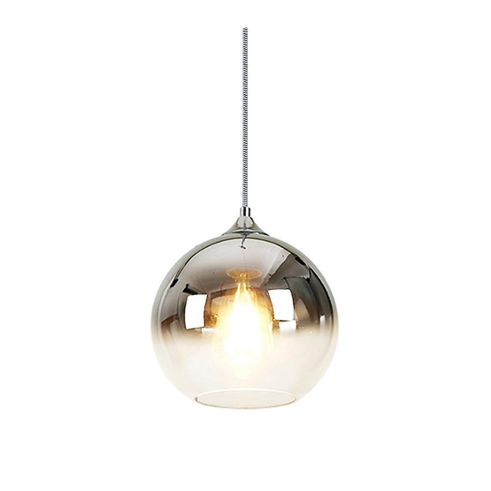 Gradient Color Glass Metal Globe Kitchen Island Pendant Lighting Ceiling Light - Lamp Outdoor