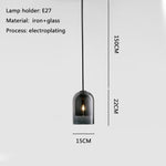Industrial Electroplated Glass Pendant Lighting Stylish Island LED Hanging Lamp - Lamp Outdoor