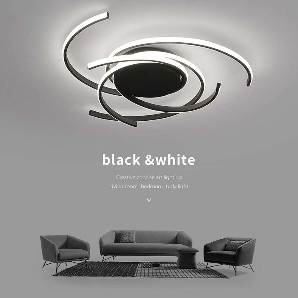 30 Inch Swirls Circle Abstract LED Flush Mount Ceiling Light - Lamp Outdoor
