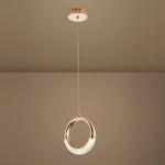 Ring Shaped LED Electroplated Metal Modern Pendant Light Hanging Lamp - Lamp Outdoor