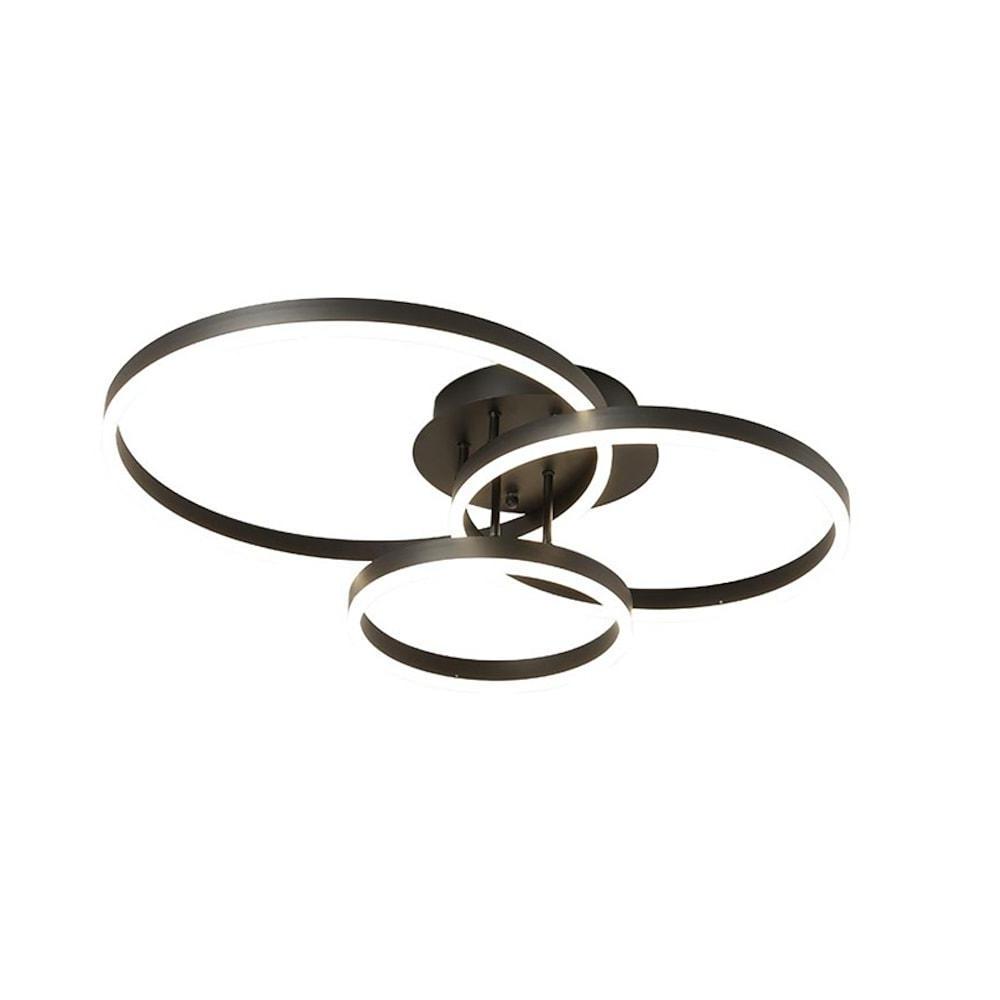 Modern 3 Circle Gold Flush Mount Light Ceiling Light 3 Lights - Lamp Outdoor