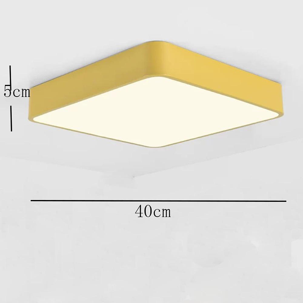 Square Modern Style Design Flush Mount Lighting Metal PVC Acrylic LED Bedroom Ceiling Lights - Lamp Outdoor