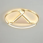 Triangles Circle Metal LED Flush Mount Ceiling Light for Bedroom - Lamp Outdoor