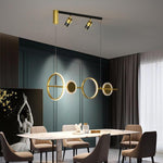 Artistic Circles Linear LED Modern Chandeliers Kitchen Pendant Lighting - Lamp Outdoor