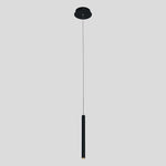 Thin Stick Shaped Black Pendant Light with Downlight Integrated LED Light - Lamp Outdoor
