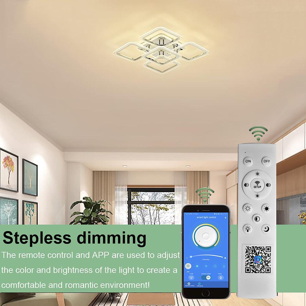 5 Square LED Modern Ceiling Lights Fixture Flush Mount Lighting Ceiling Lamp - Lamp Outdoor