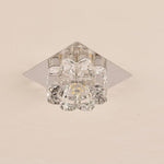 Flower Shaped Electroplated Metal Crystal LED Modern Ceiling Lights - Lamp Outdoor