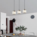 Vintage Lantern Square Pendant Light Metal Crystal Contemporary Ceiling Light - Lamp Outdoor