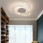 30 Inch Swirls Circle Abstract LED Flush Mount Ceiling Light - Lamp Outdoor