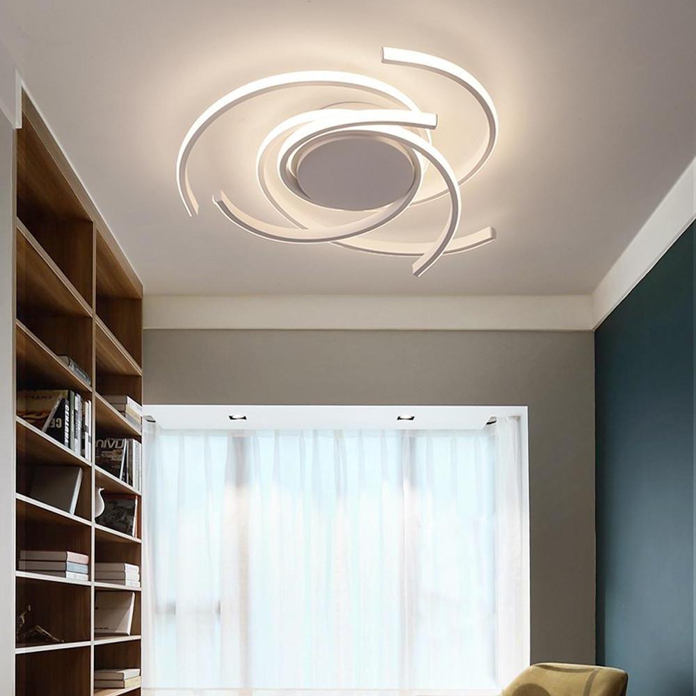 30 Inch Swirls Circle Abstract LED Flush Mount Ceiling Light - Lamp Outdoor