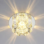 Electroplated Metal Crystal Flower Multi Color LED Modern Ceiling Light - Lamp Outdoor