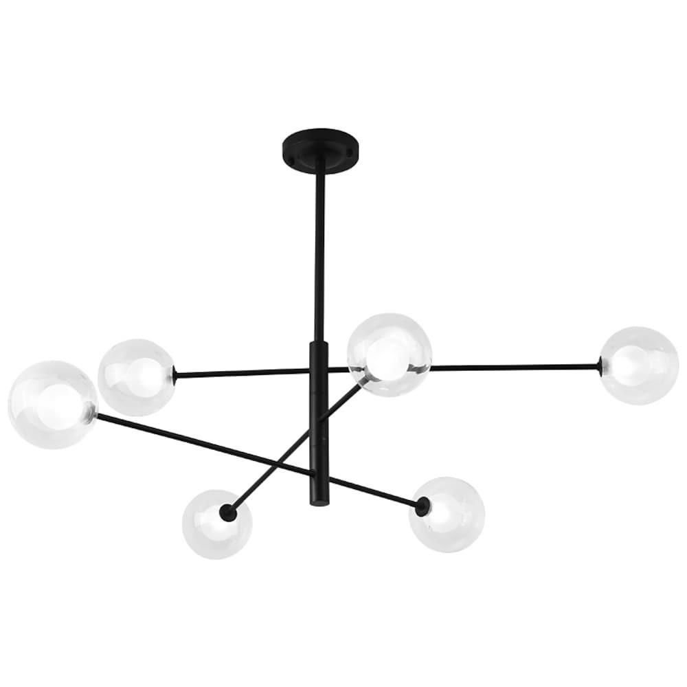 Linear Sputnik Chandelier Black Living Room Chandelier Ceiling Lights - Lamp Outdoor
