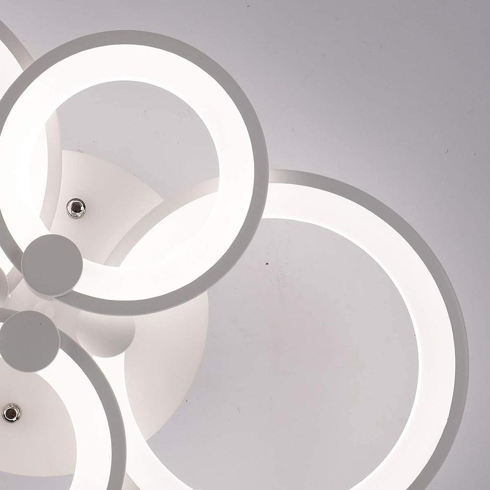 Elegant Semi Flush Mount Ceiling Lights with Unique Overlapping Rings - Lamp Outdoor